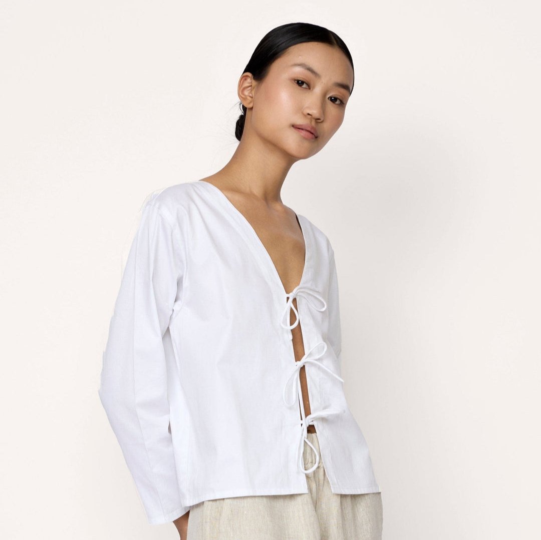 Laude the Label Tie-Front Top