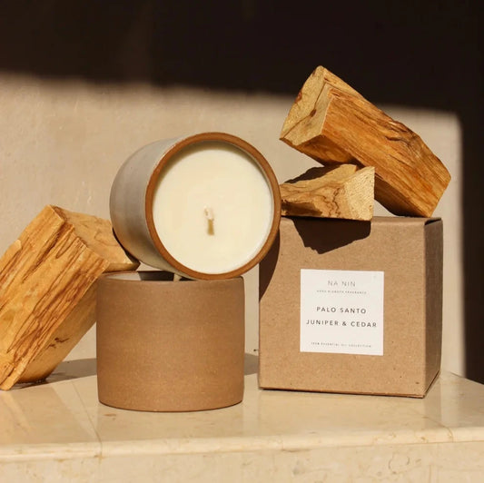 Na Nin Palo Santo, Juniper & Cedarwood Candle & Terracotta