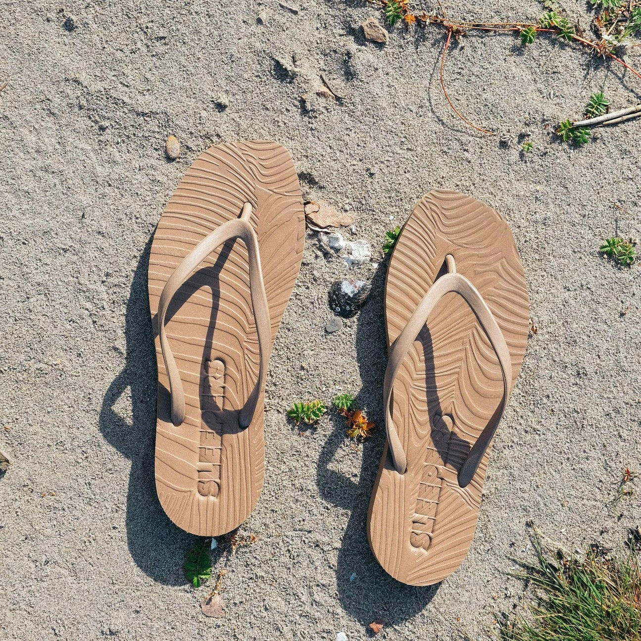 Sleepers ベージュ SLEEPERS - Tapered Flip Flops – Here.