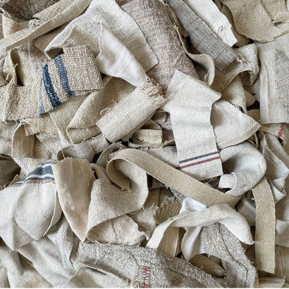 Antique Handwoven Textile Scrap Bag