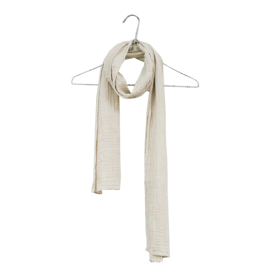 It Is Well Narrow Cotton-Gauze Scarf – PATRIAE