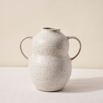 Milk Made Vase with Curved Handles