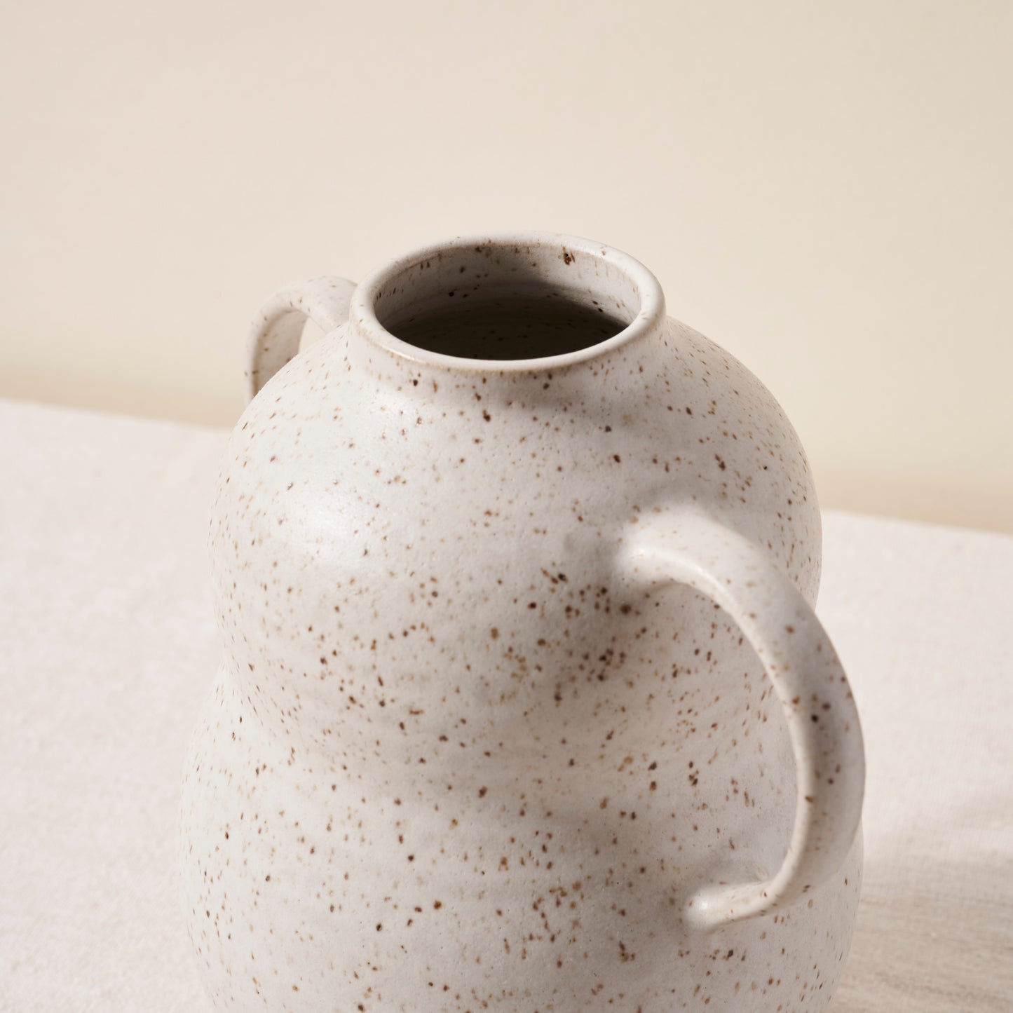 Milk Made Vase with Curved Handles