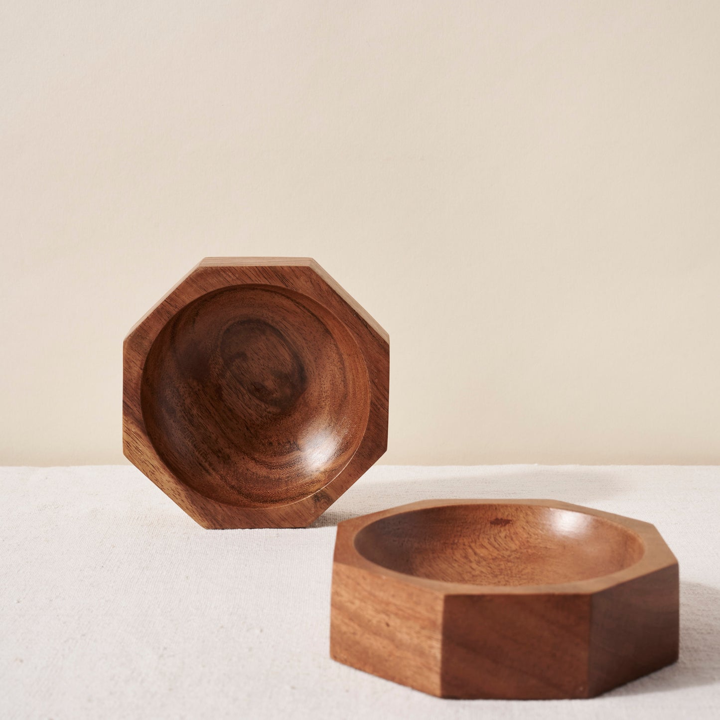 Octagonal Wooden Bowl
