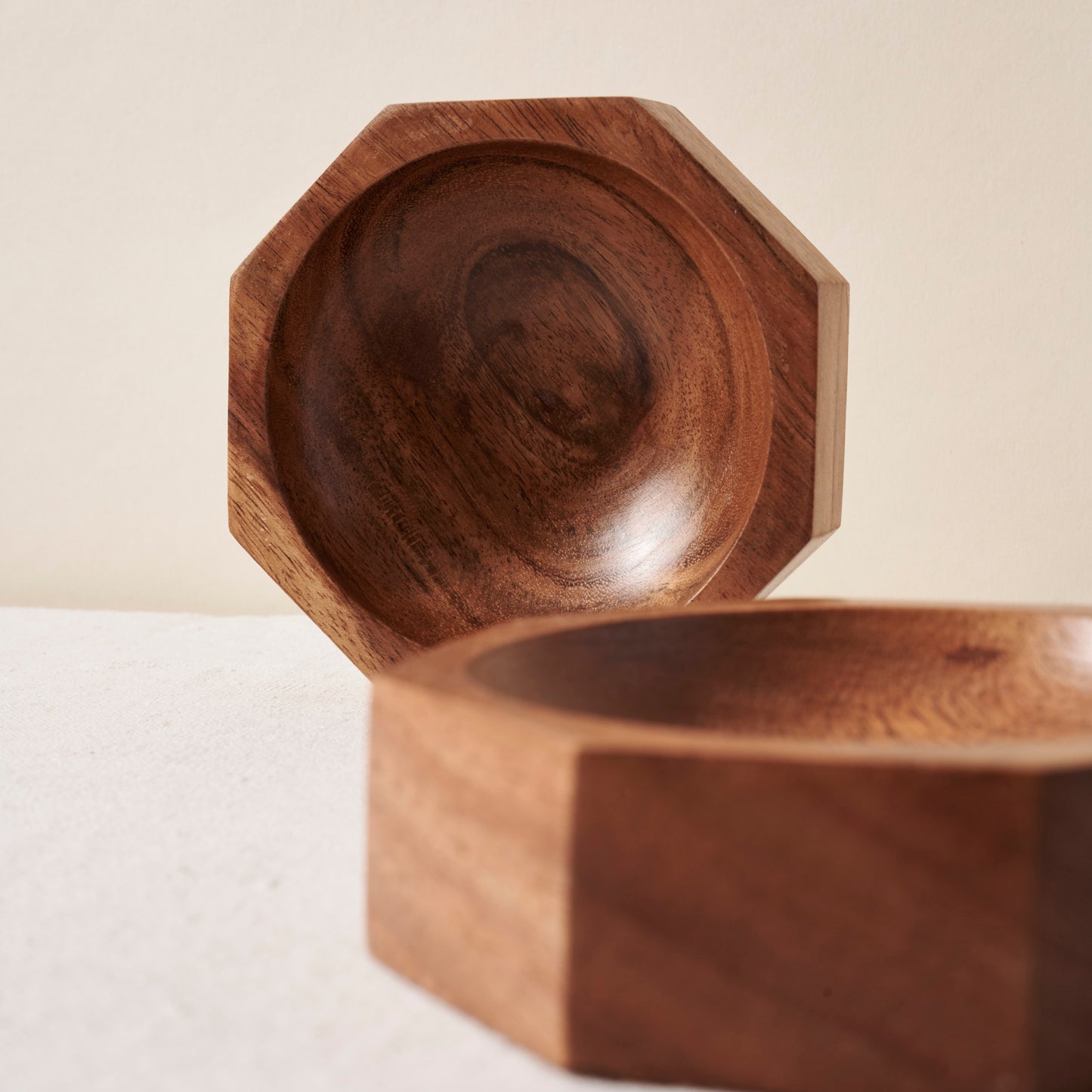 Octagonal Wooden Bowl