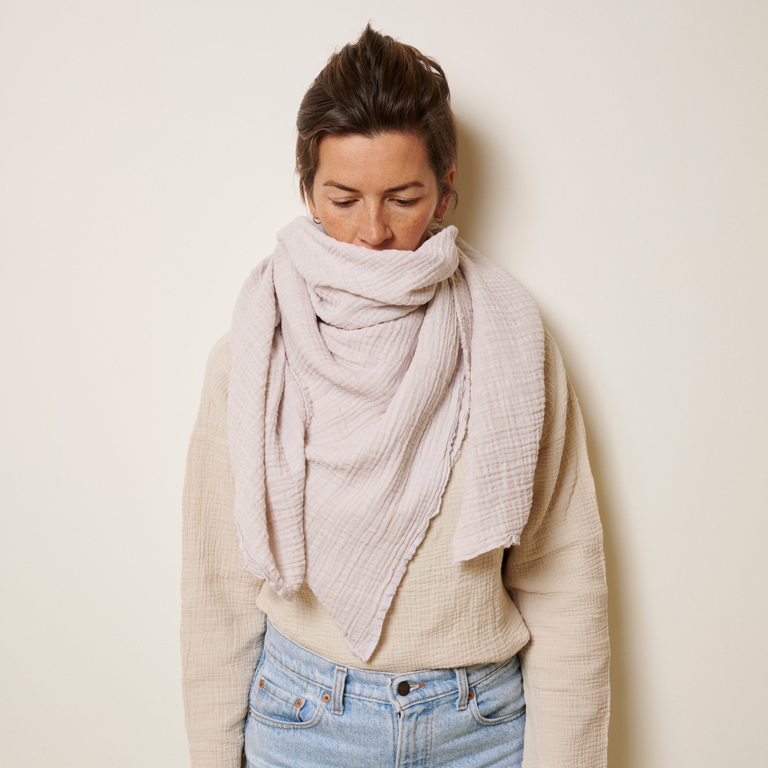 It Is Well Wide Cotton-Gauze Scarf