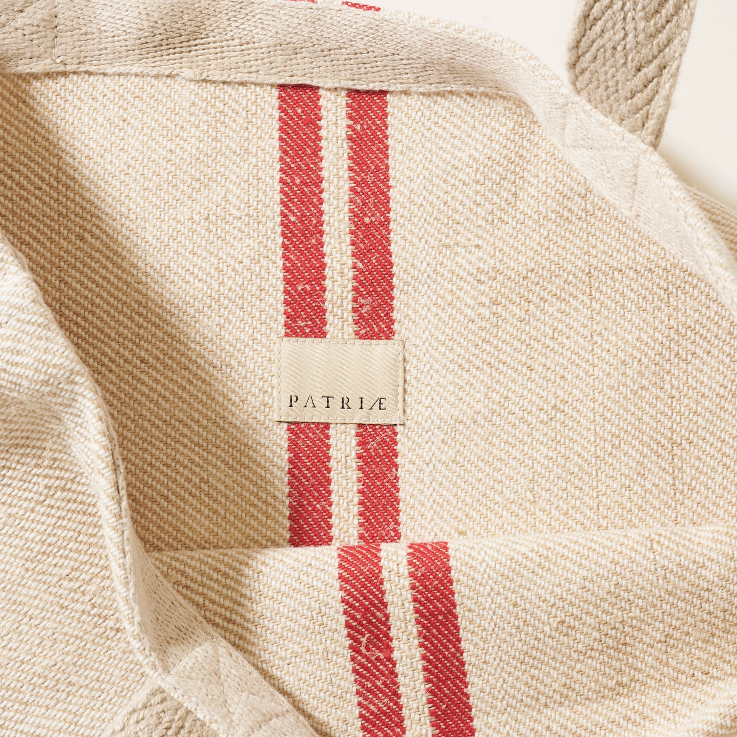 Large Patriae Tote with Red Stripes